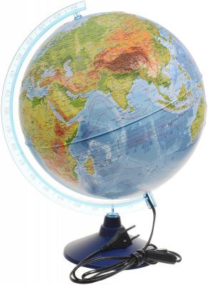 Глобус Земли физико-политический рельефный  с подсветкой 320 серия Евро Globen Ке013200233