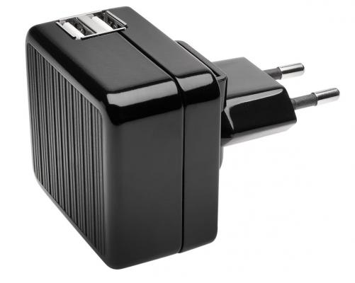 Сетевое зарядное устройство Kensington K39690EU 2х USB 2.1A черный