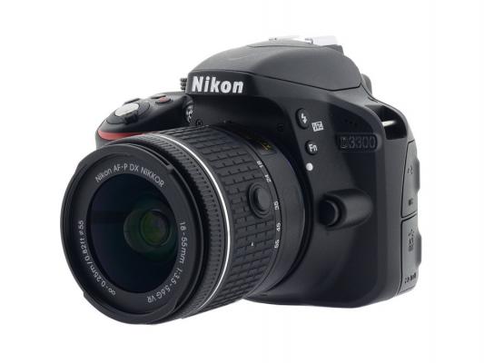 Зеркальная фотокамера Nikon D3300 Kit 18-55 VR AF-P 24,7Mp черный VBA390K008