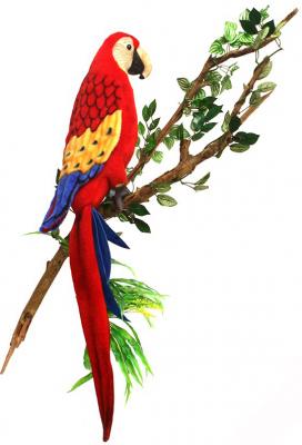 Мягкая игрушка попугай Hansa Ара искусственный мех красный 72 см 3067С