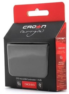 Концентратор USB 2.0 Crown CMCR-B13 1 х USB 2.0 черный