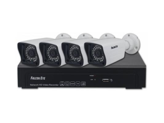 Комплект видеонаблюдения Falcon Eye FE-NR-2104 KIT 4 уличные камеры 4-х канальный видеорегистратор установочный комплект