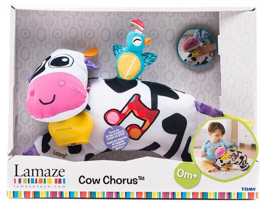 Мягкая игрушка корова Tomy Lamaze Музыкальная коровка LC27560 текстиль пластик разноцветный 21 см 83094