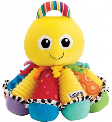 Мягкая игрушка осьминог Tomy Музыкальный Осьминожек с лапами-пищалками текстиль разноцветный ТО27027