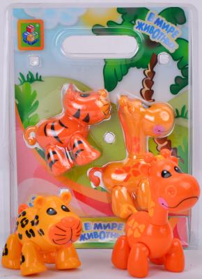 Игровой набор 1Toy В мире животных Жираф и леопард 2 предмета Т57438-2