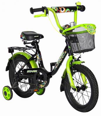 Велосипед Velolider LIDER STARK 14" 14U-009HG черный/зеленый