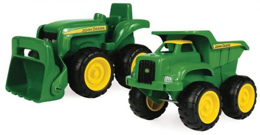 Игровой набор Tomy John Deere Трактор и самосвал зеленый 2 шт 12 см TO42952