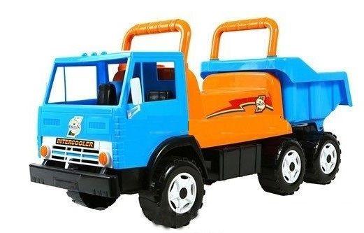Каталка-самосвал R-Toys Intercooler с кузовом, 6 колёс синий от 10 месяцев пластик ОР412