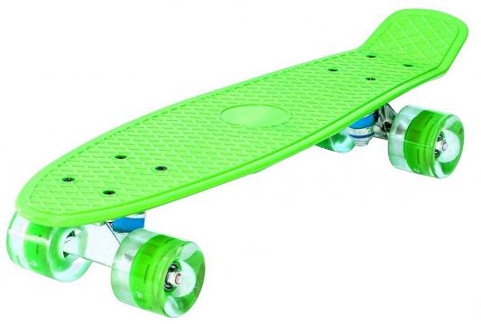 Скейтборд Pennyboard Classic 26" 67х18 YWHJ-28 пластик со светящимися колесами цвет зеленый 146315