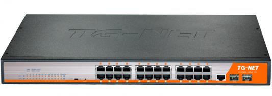 Коммутатор TG-NET P3026M-24PoE-300W-V3 управляемый L2 24 порта 10/100/1000Mbps 24x12.5W PoE 2xSFP