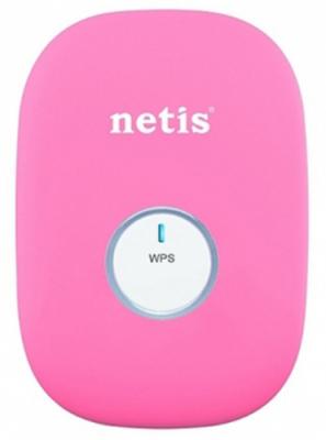 Ретранслятор Netis E1 802.11n 300Mbps 2.4 ГГц 0xLAN розовый