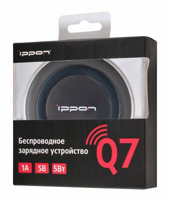 Беспроводное зарядное устройство Ippon Q7 microUSB 1A черный
