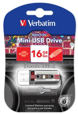 Флешка USB 16Gb Verbatim Mini Cassette Edition 49397 USB черный