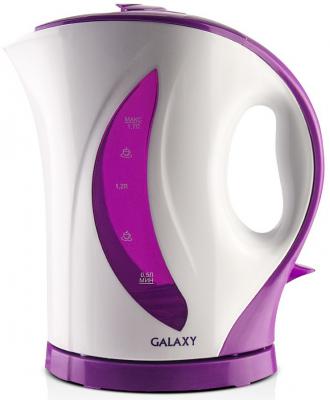 Чайник GALAXY GL0107 2200 Вт белый фиолетовый 1.7 л пластик