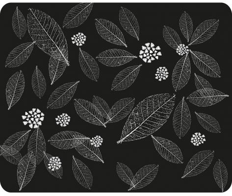 Коврик для мыши Dialog PM-H15 leafs черный с рисунком листья