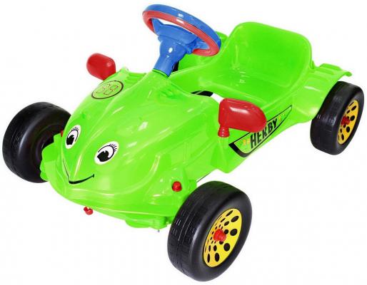 Машина педальная RT Herbi с музыкальным рулем зеленая ОР09-901