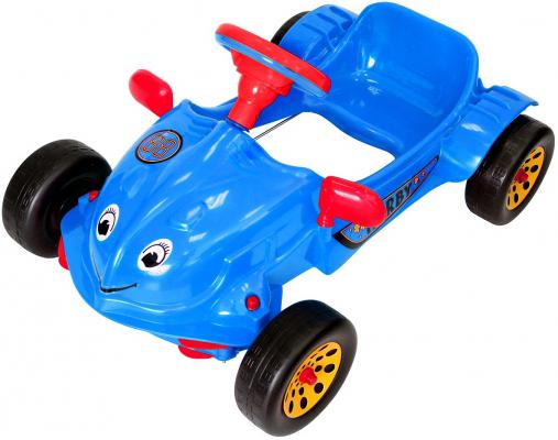 Машина педальная RT Herbi с музыкальным рулем синяя ОР09-901