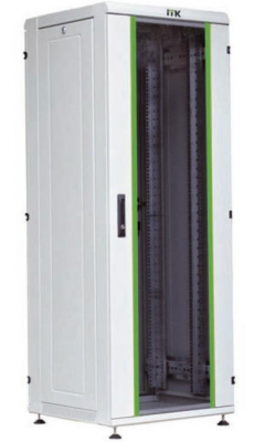 Шкаф сетевой 18U ITK LINEA N LN35-18U66-G 600х600mm стеклянная передняя дверь серый