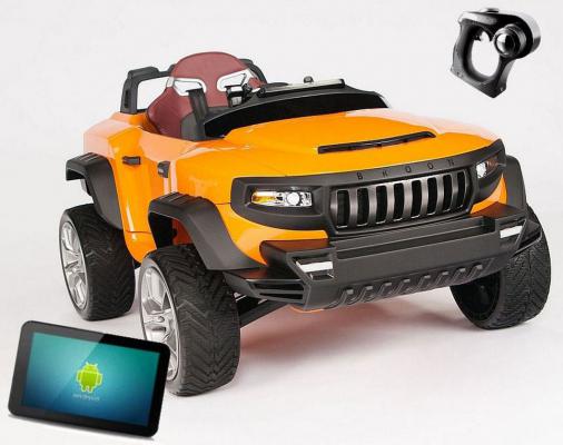 Электромобиль ДЖИП-внедорожник BROON Henes полноприв со встроен. планшетом Android 24V оранжевый Т870