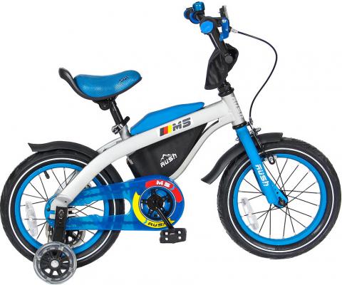 Велосипед RT беговел 14" RUSH M5 2в1 RM5 14" голубой