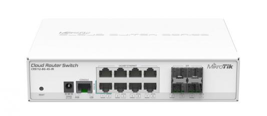 Коммутатор MikroTik CRS112-8G-4S-IN управляемый 8 портов 10/100/1000Mbps
