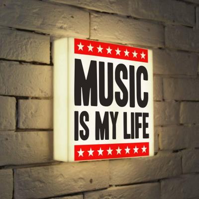 Лайтбокс Music is my life 25x25-072