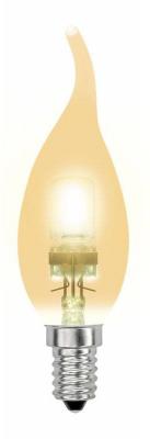 Лампа галогенная свеча Uniel 04121 E14 42W HCL-42/CL/E14 flame gold