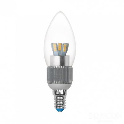 Лампа светодиодная свеча Uniel Cryslal Dimmable E14 5W 4500K LED-C37P-5W/NW/E14/CL/DIM