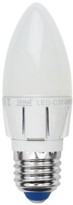 Лампа светодиодная свеча Uniel 08691 E27 6W 3000K LED-C37-6W/WW/E27/FR/DIM