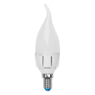 Лампа светодиодная свеча Uniel Merli E14 6W 3000K LED-CW37-6W/WW/E14/FR ALM01WH