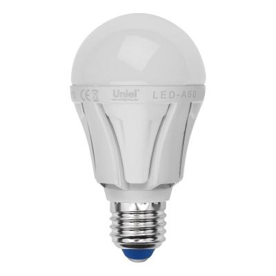 Лампа светодиодная груша Uniel 07887 E27 9W 3000K LED-A60-9W/WW/E27/FR ALP01WH