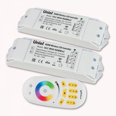 Контроллер для светодиодных лент 12/24В с пультом ДУ 2,4 ГГц (11108) Uniel ULC-M50-RGBWx2 White