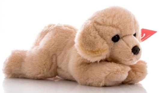 Мягкая игрушка собака Aurora Палевый лабрадор плюш синтепон кремовый 28 см