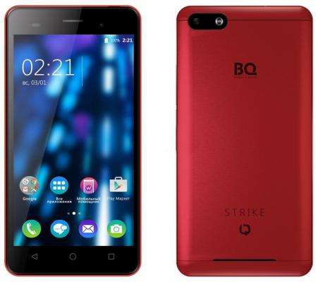 Смартфон BQ BQS-5020 Strike красный 5" 8 Гб Wi-Fi GPS 3G