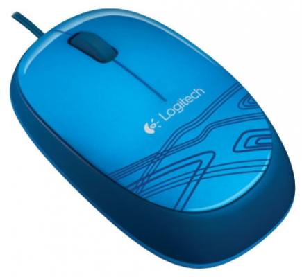 Мышь проводная Logitech M105 синий USB 910-003105