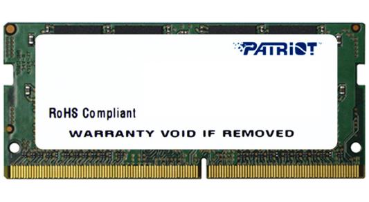 Оперативная память для ноутбука 4Gb (1x4Gb) PC4-17000 2133MHz DDR4 SO-DIMM CL15 Patriot PSD44G213381S