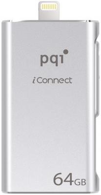 Флешка USB 64Gb PQI iConnect 6I01-064GR1001 серебристый