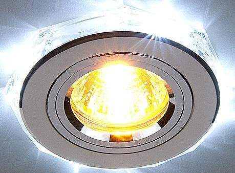 Встраиваемый светильник с двойной подсветкой Elektrostandard 2020 MR16 хром/белый 4690389007491