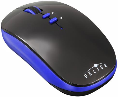 Мышь беспроводная Oklick 595MB чёрный синий Bluetooth