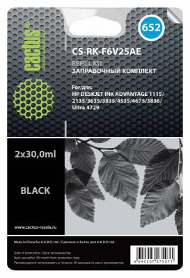 Заправка Cactus CS-RK-F6V25AE для HP DeskJet Ink Advantage 1115/2135/3635/3835/4535 черный 60мл