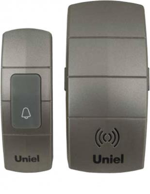 Звонок дверной беспроводной Uniel UDB-088W-R1T1-32S-100M-DS серебристый