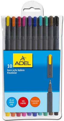Шариковая ручка Adel 10 шт разноцветный 0.4 мм