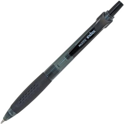 Гелевая ручка автоматическая Index Majestic черный 0.5 мм IGP204/BK