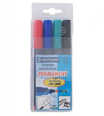 Набор маркеров Centropen 8510/04 PVC 4 шт разноцветный  8510/04 PVC