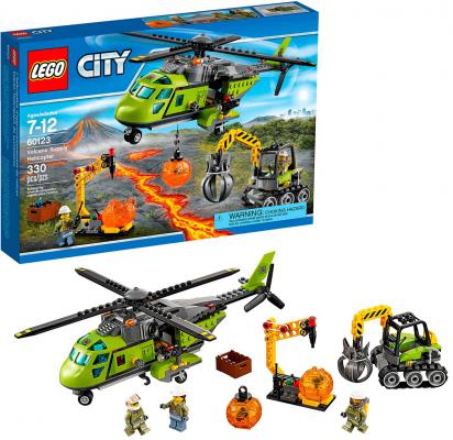 Конструктор LEGO City Грузовой вертолёт исследователей вулканов 330 элементов 60123