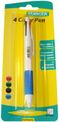 Шариковая ручка автоматическая Stanger 18000300036 синий красный черный зеленый 0.7 мм  18000300036
