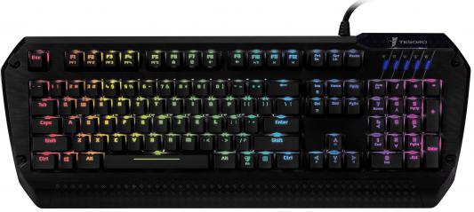 Клавиатура проводная Tesoro Lobera Spectrum FL BK USB черный TS-G5SFL