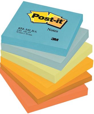 Бумага с липким слоем 3M 600 листов 76x76 мм многоцветный 654-MLBA