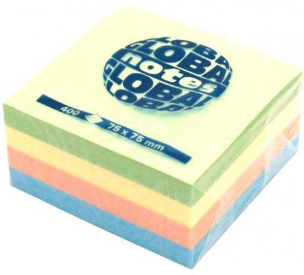 Бумага с липким слоем Global 400 листов 75х75 мм многоцветный РАДУГА 382098