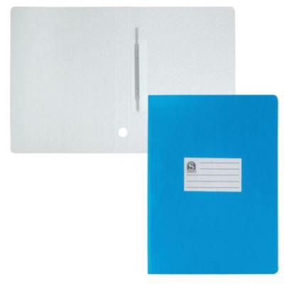 Офис-папка скоросшиватель, лакированный микрогофрокартон, 470 г/кв.м,233х30х315 мм, синий SRC721/BU